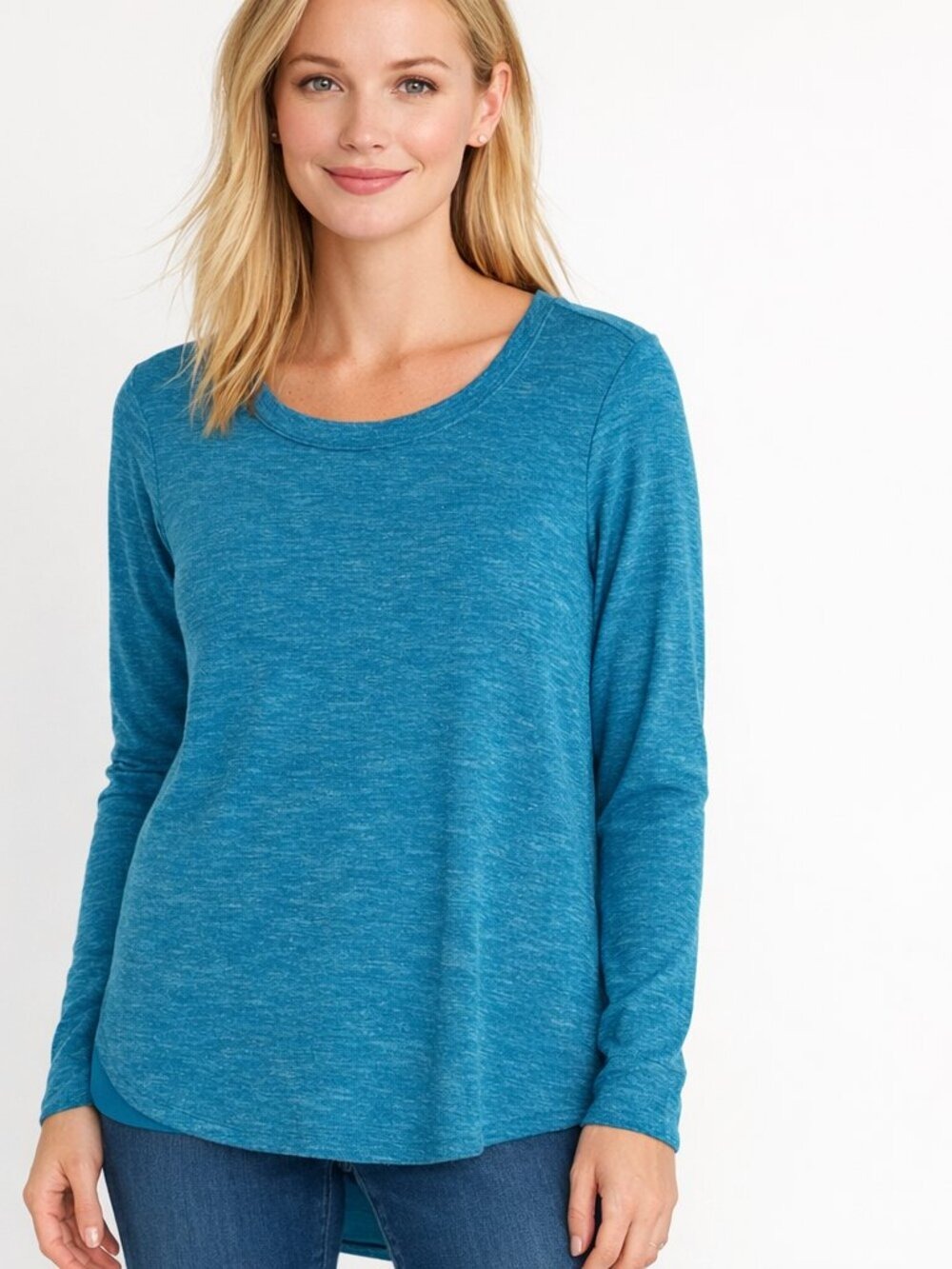 EUC Old Navy Soft Knit Layered Hem Tunic Top | Size S/P